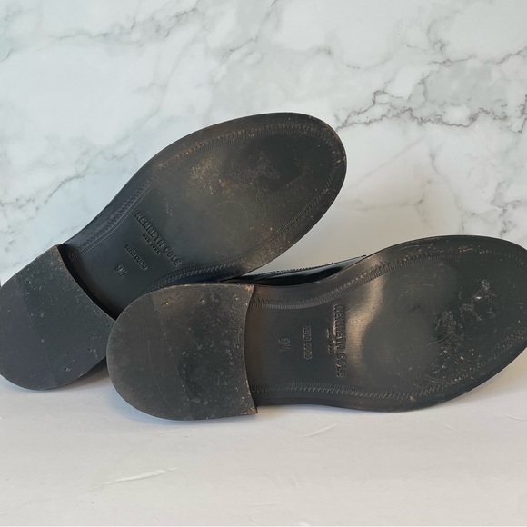 -Kenneth Cole Black Leather Dress Lace Up Boots Size 9.5 - Picture 5 of 9